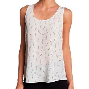NWT Joie‎ Rain Champagne Silk Tank Top in Porcelain White XS